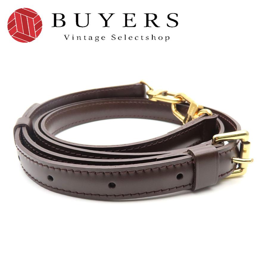 LOUIS VUITTON ショルダーストラップレザーブラウン