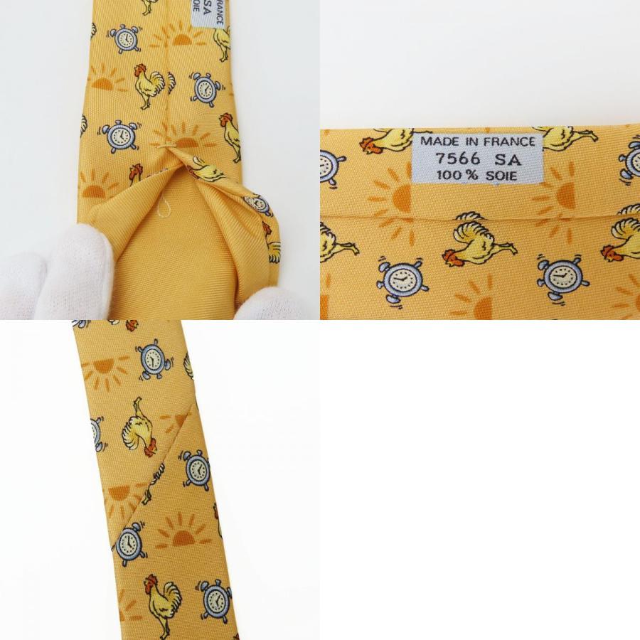 【中古】 エルメス ネクタイ ニワトリ シルク オレンジ ユニーク スーツ アパレル メンズ 男性 HERMES HERMES（エルメス） 中古 ネクタイ ニワトリ シルク オレンジ ユニーク