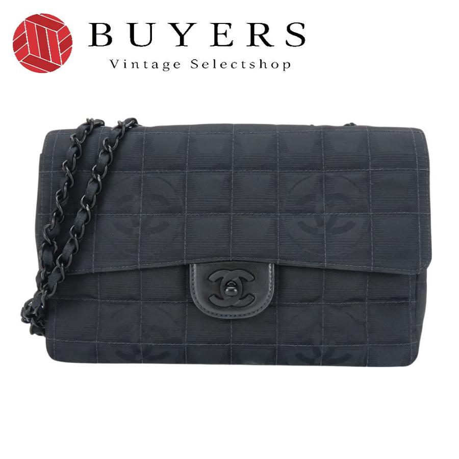 中古 シャネル ショルダーバッグ ニュートラベルライン ジャガードナイロン ブラック ココマーク 7番台 肩掛け レディース 女性 CHANEL CHANEL（シャネル） 中古 ショルダーバッグ ニュートラベルライン