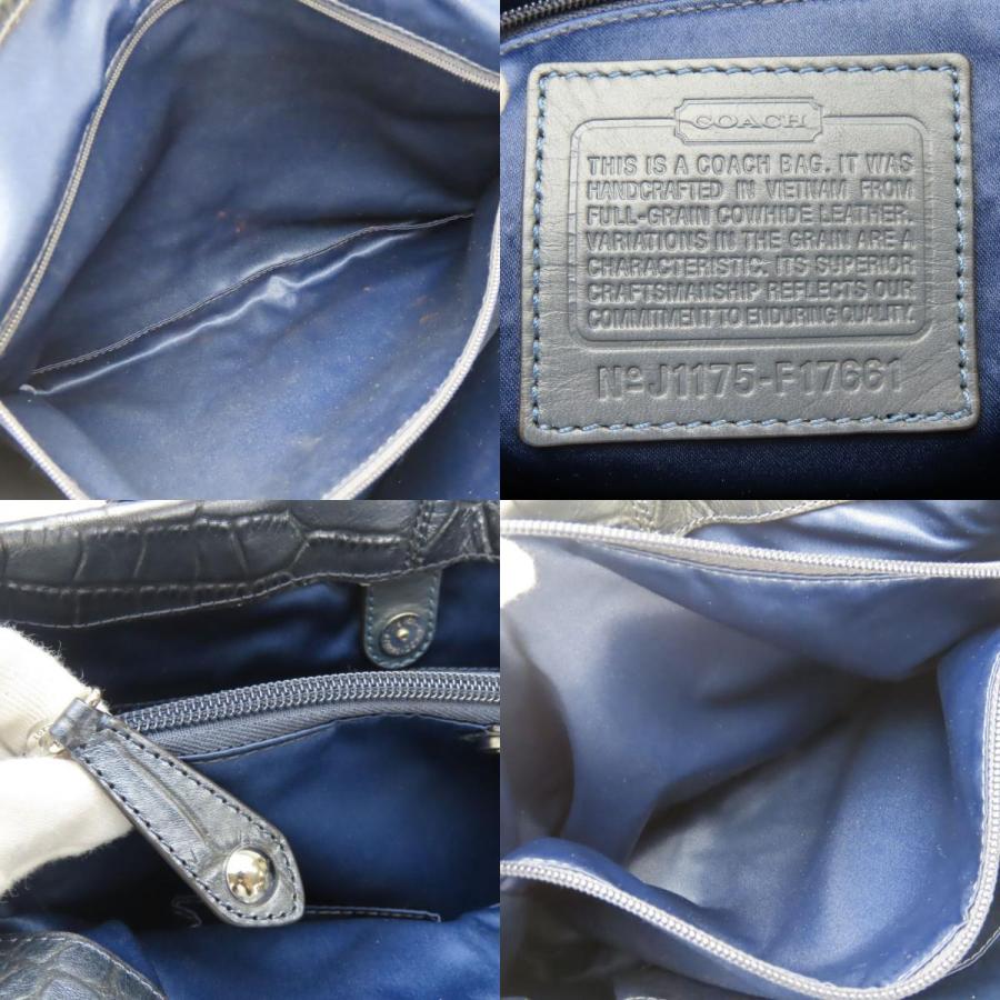 COACH（コーチ） 中古 トートバッグ F17661 レザー ネイビーグレー系