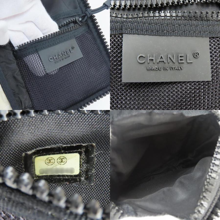 中古 シャネル ショルダーバッグ スポーツライン A22059 ココマーク ジャガードナイロン 8番台 ポシェット ウエストポーチの画像
