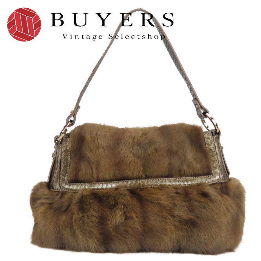 FENDI（フェンディ） 中古 ショルダーバッグ 8BR353 ファー パイソン 