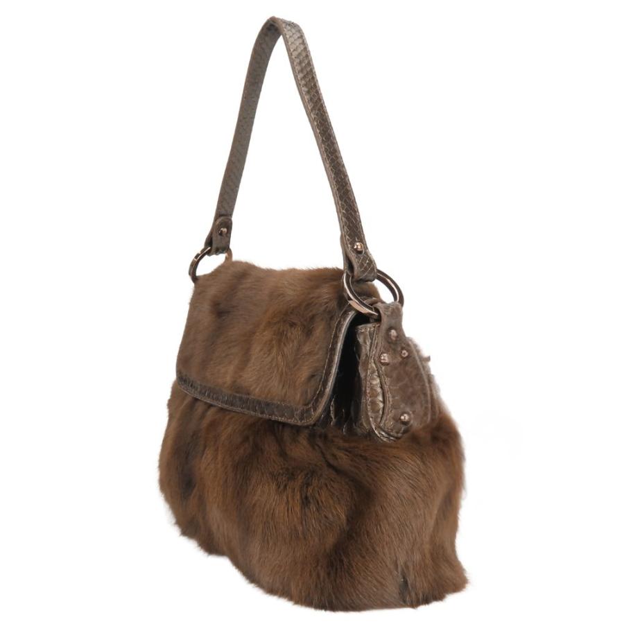 FENDI（フェンディ） 中古 ショルダーバッグ 8BR353 ファー パイソン 