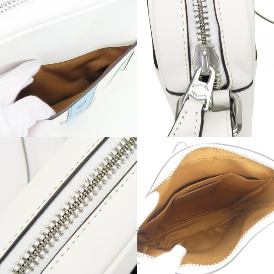 中古 美品 コーチ ショルダーバッグ ハドソン CH200 シグネチャー PVC レザー ホワイト 斜め掛け トロンプルイユ プリント レディース 女性_6
