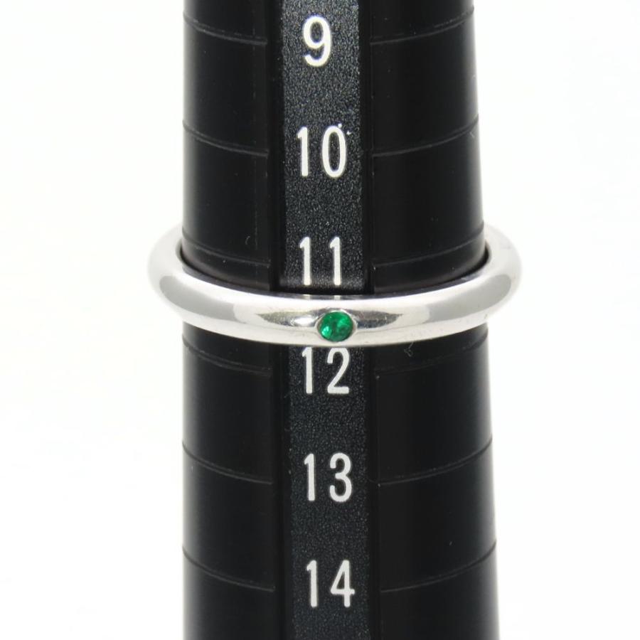 美品　ティファニー TIFFANY スタッキングバンド エメラルドリング 9号 TIFFANY&Co.（ティファニー） 中古 リング・指輪 スタッキングバンド