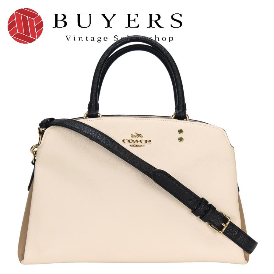 COACH（コーチ） 中古 ハンドバッグ 91162 レザー アイボリー ブラック