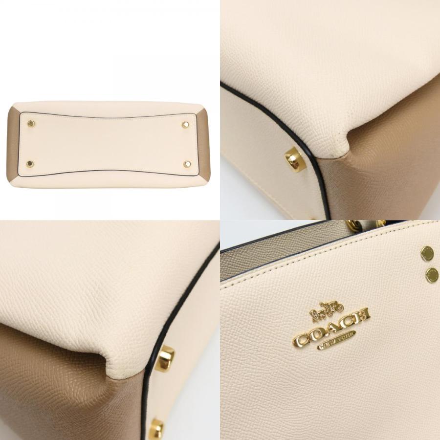 COACH（コーチ） 中古 ハンドバッグ 91162 レザー アイボリー ブラック