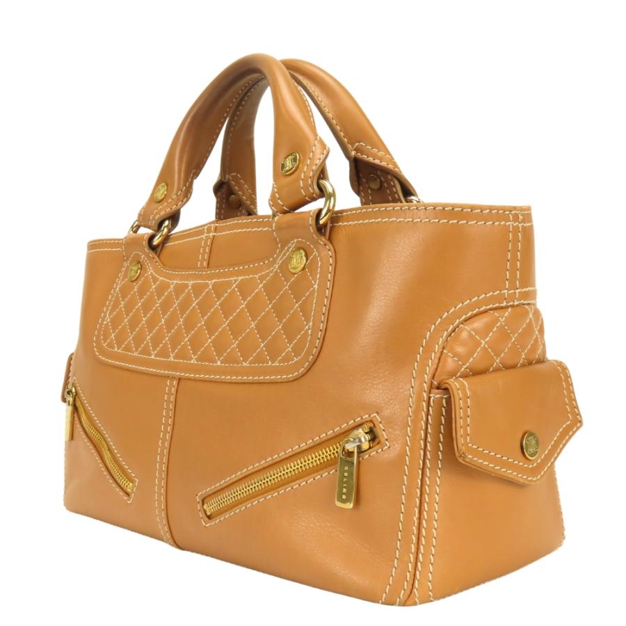 CELINE（セリーヌ） 中古 ハンドバッグ ブギーバッグ レザー キャメル 