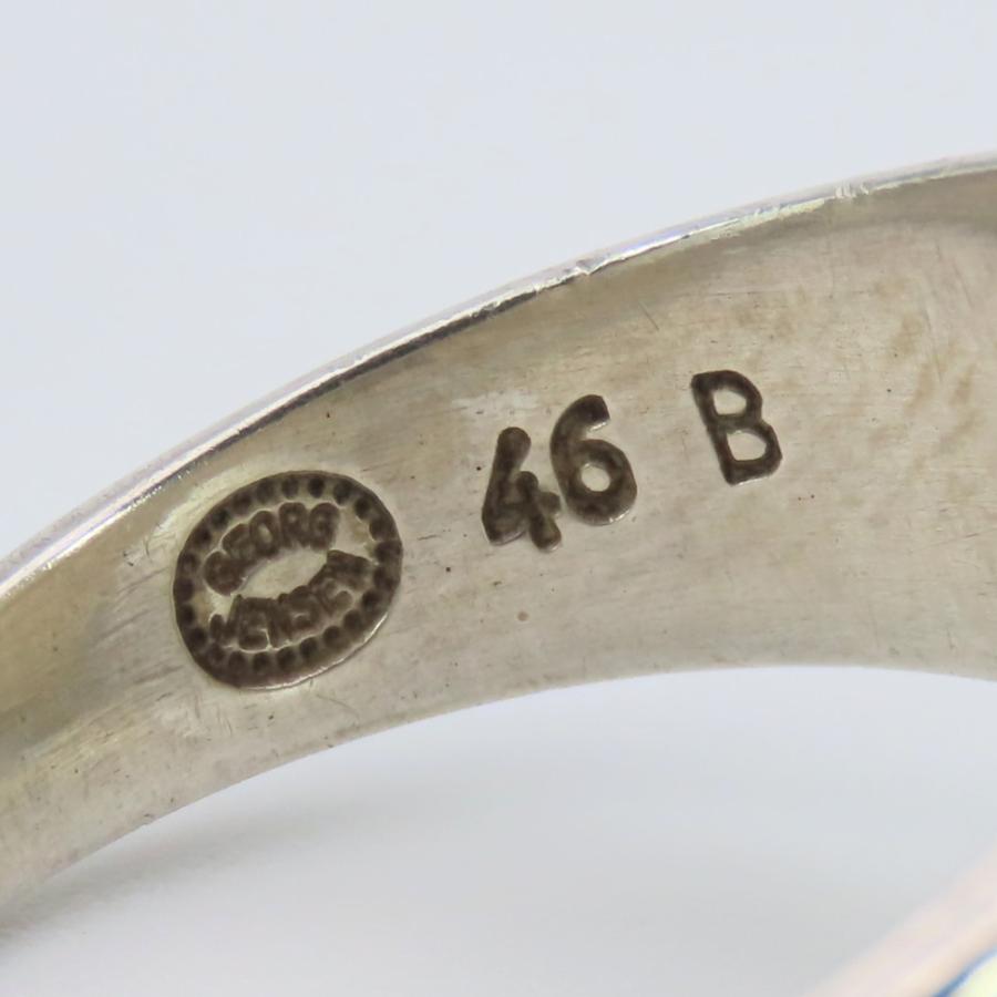 ジョージ・ジェンセン　46B　ヘマタイト　シルバーリング　12号 中古 ジョージジェンセン リング・指輪 46 B シルバー925 ヘマタイト