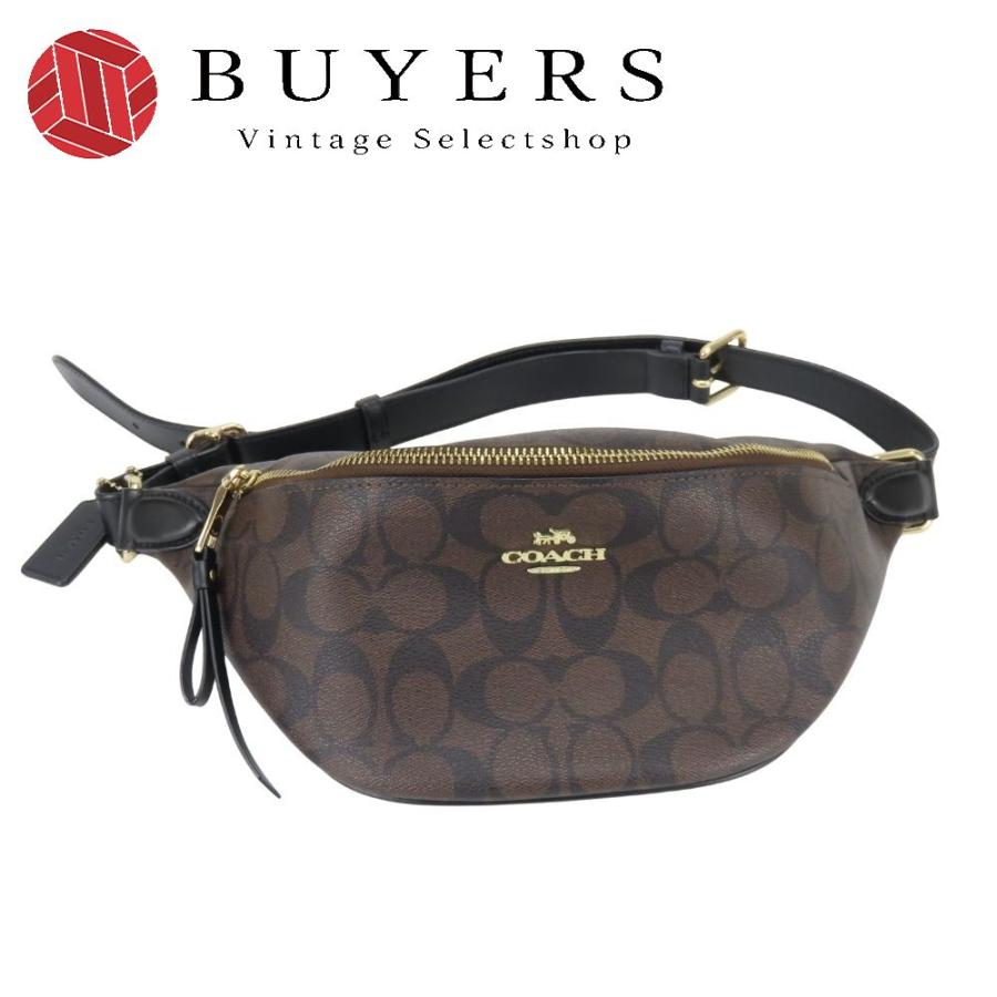 COACH コーチ ウエストバッグ レザー シグネチャー ボディバッグ COACH（コーチ） 中古 ボディバッグ シグネチャー F48740 PVC レザー