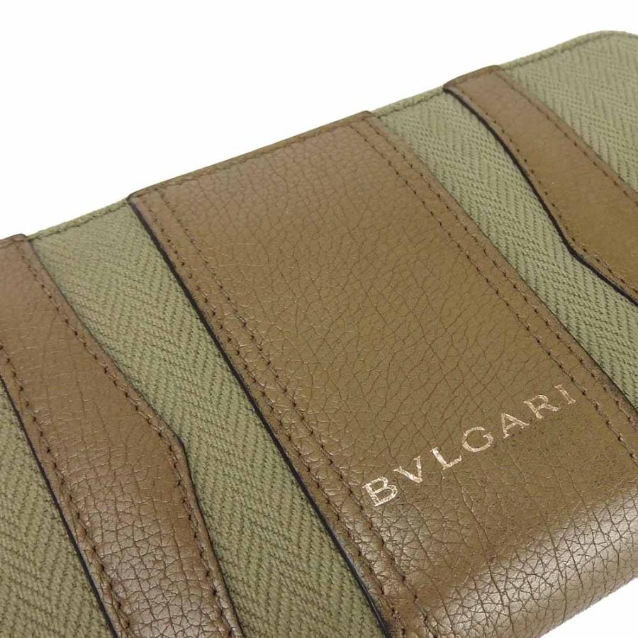 BVLGARI（ブルガリ） 中古 長財布 B-zero1 キャンバス レザー ブラウン