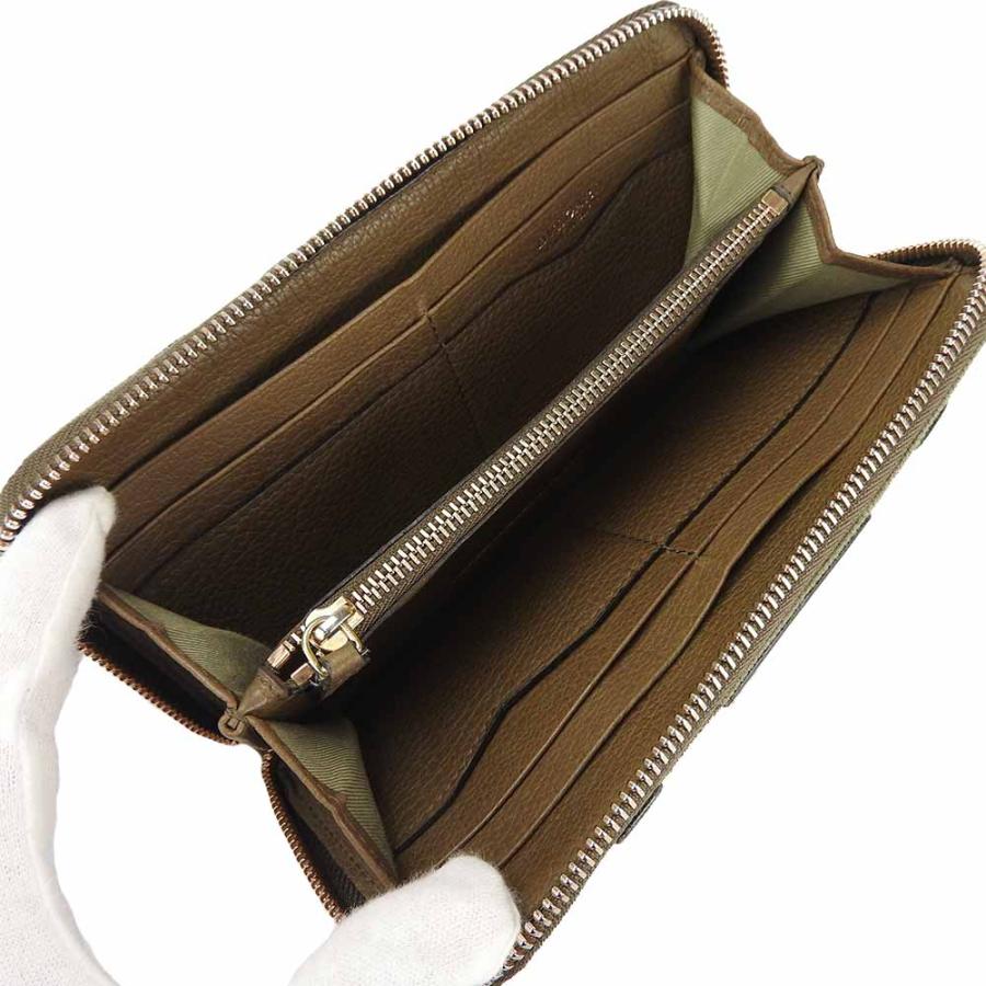 【BVLGARI(ブルガリ) 長財布 ビーゼロワン ブラウン レザー】 BVLGARI（ブルガリ） 中古 長財布 B-zero1 キャンバス レザー ブラウン