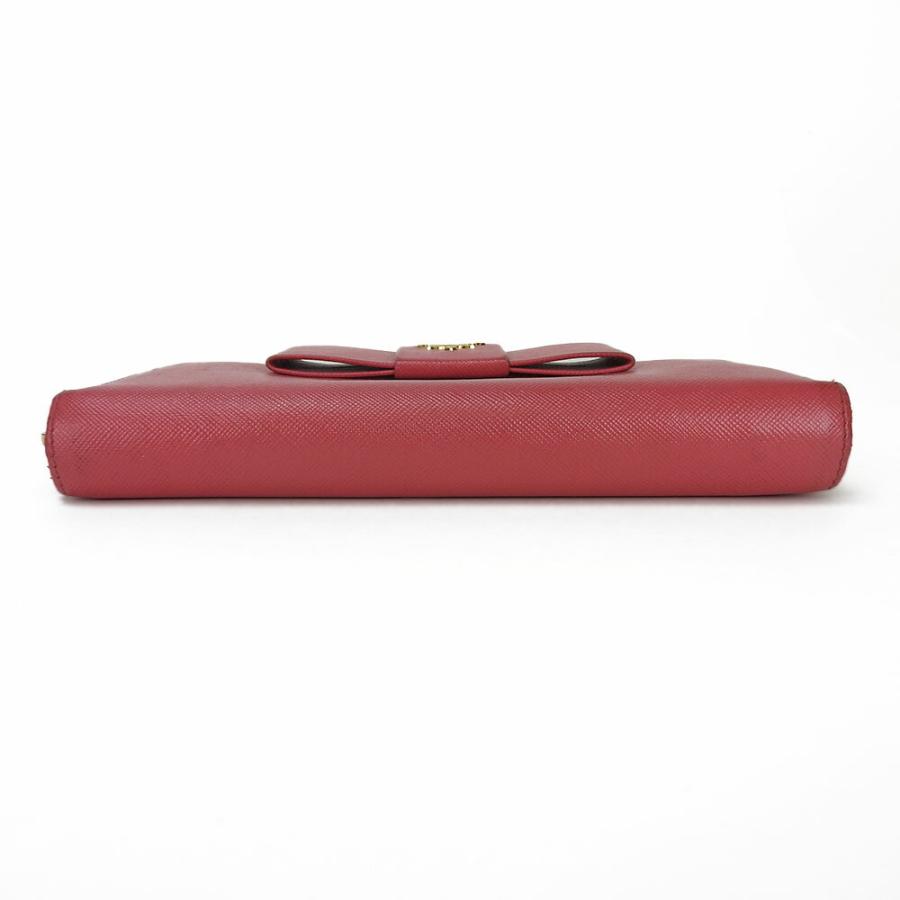 PRADA 長財布 ゴールド×ピンク PRADA（プラダ） 中古 長財布 サフィアーノ ピンク PEONIA ゴールド