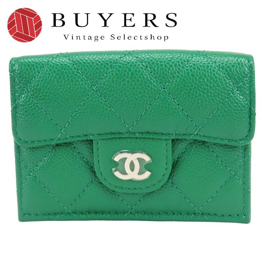 CHANEL（シャネル） 中古 三つ折り財布 コンパクト マトラッセ ココ 