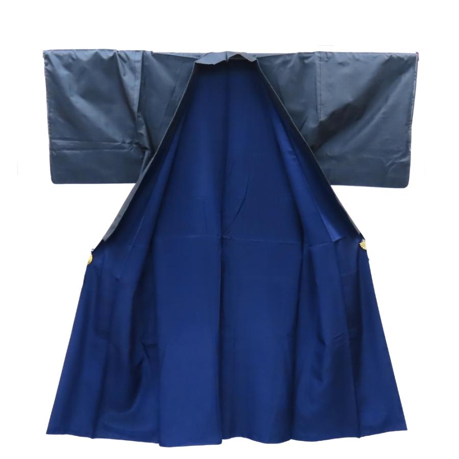 中古 着物セット 男着物 紬 アンサンブル 正絹 着丈約92cm 裄丈約68.5