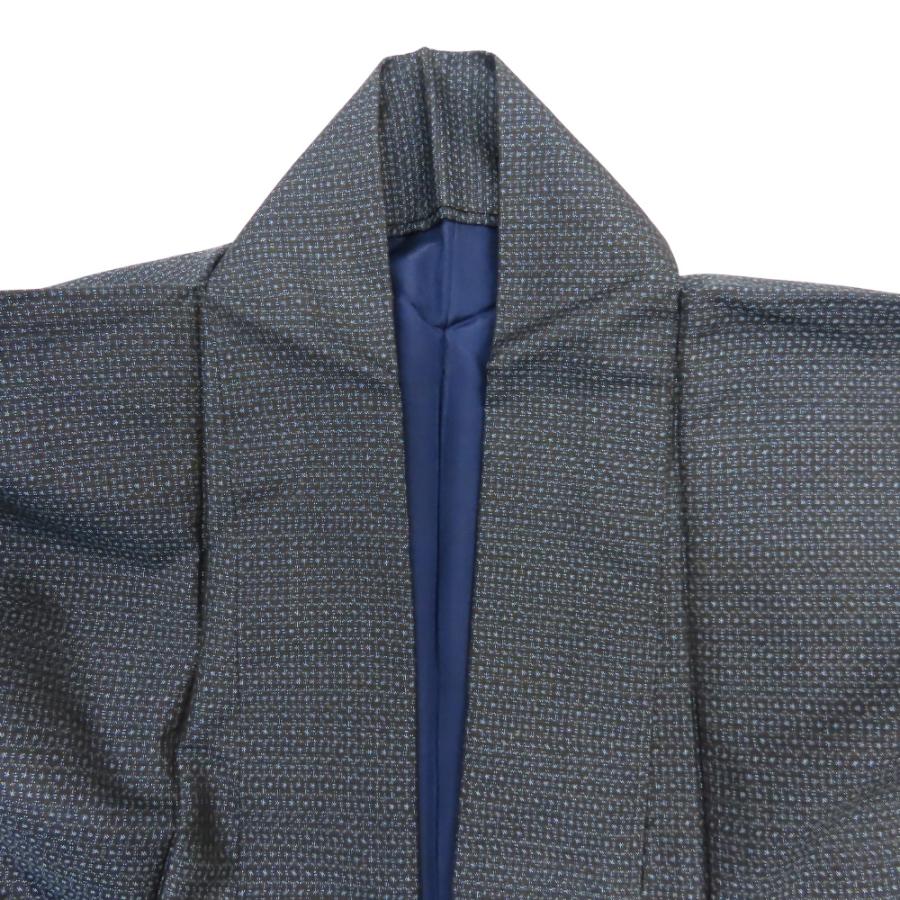 中古 着物セット 男着物 紬 アンサンブル 正絹 着丈約92cm 裄丈約68.5