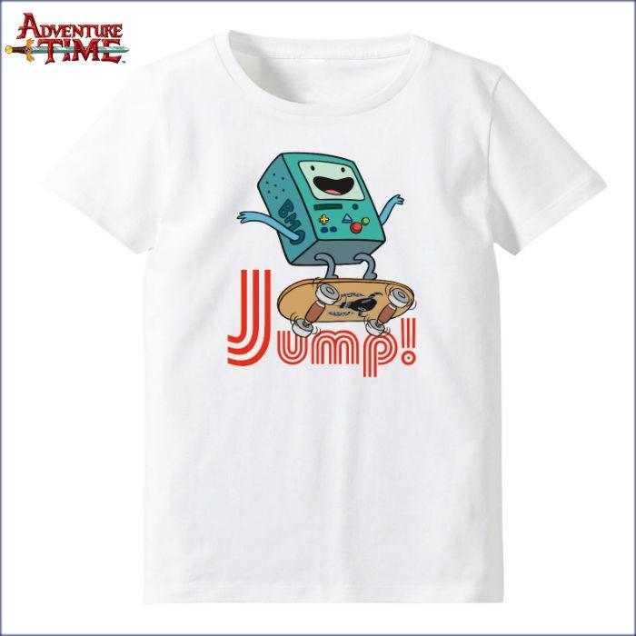 LINE登録で300円クーポン アドベンチャータイム Tシャツ ビーモ(ジャンプ・ホワイト） レディース(M) Adventure Time｜buyersnetclub