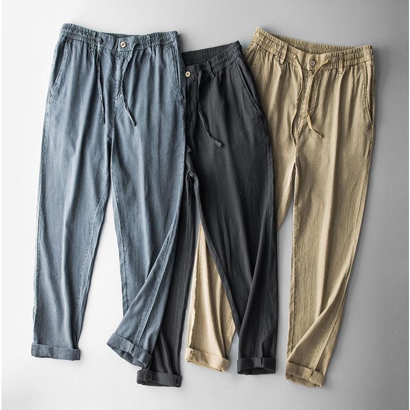 イージーパンツ メンズ 麻100 無地 リネンパンツ テーパードパンツ スラックスパンツ 亜麻 ボトムス 夏 涼しい Lpra51 Buymalljp 通販 Yahoo ショッピング