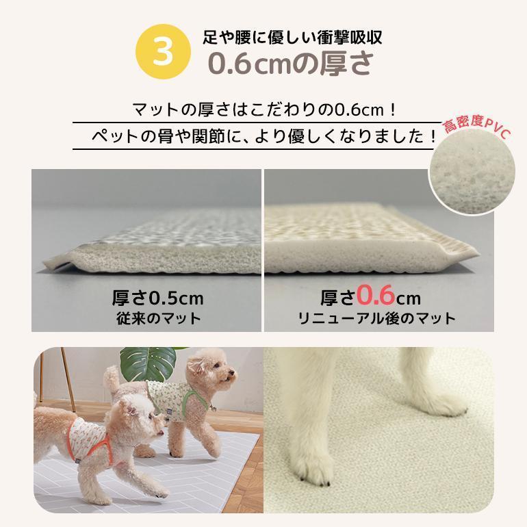 ペットマット 140×170×0.6cm 犬 猫 防水 マット ペットシート pvc 滑り止め 滑らない 床暖房 フロアマット クッション 厚手 防音 消臭 Caraz (petW140L170) 