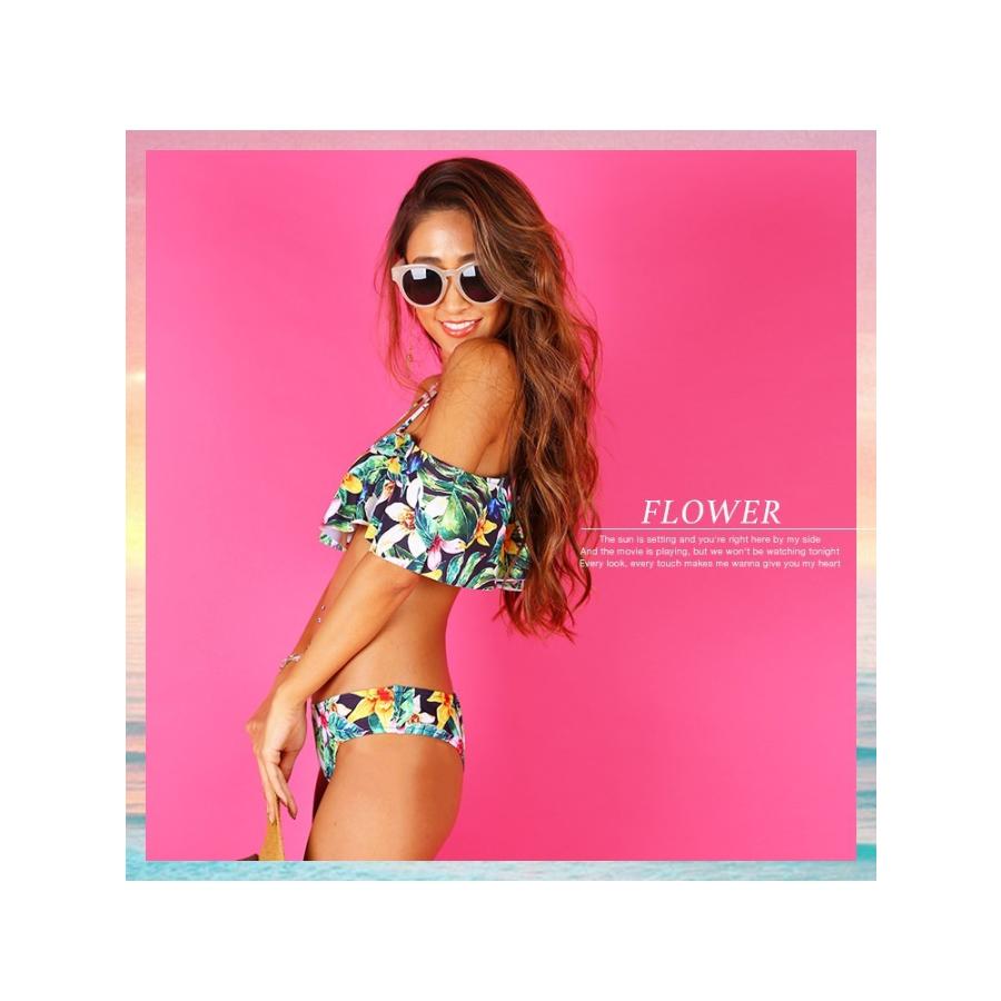 水着 レディース タンキニ ビキニ セット プチプラ 激安 デザインビキニ 花柄 スイムウェア 体型カバー Lavia ラヴィア 花柄オフショルビキニ La De Buysense 通販 Yahoo ショッピング