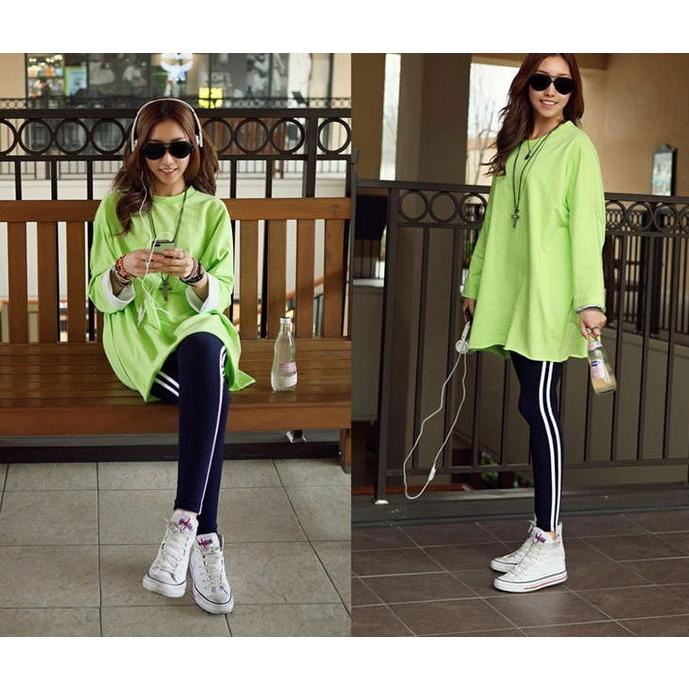 ヨガウェア スポーツウェア レディース レギンス ランニング トレーニング ウェア パンツ ポイント消化 超軽量 吸汗速乾 ダブルラインカラーレギンス Sw Ot Buysense 通販 Yahoo ショッピング