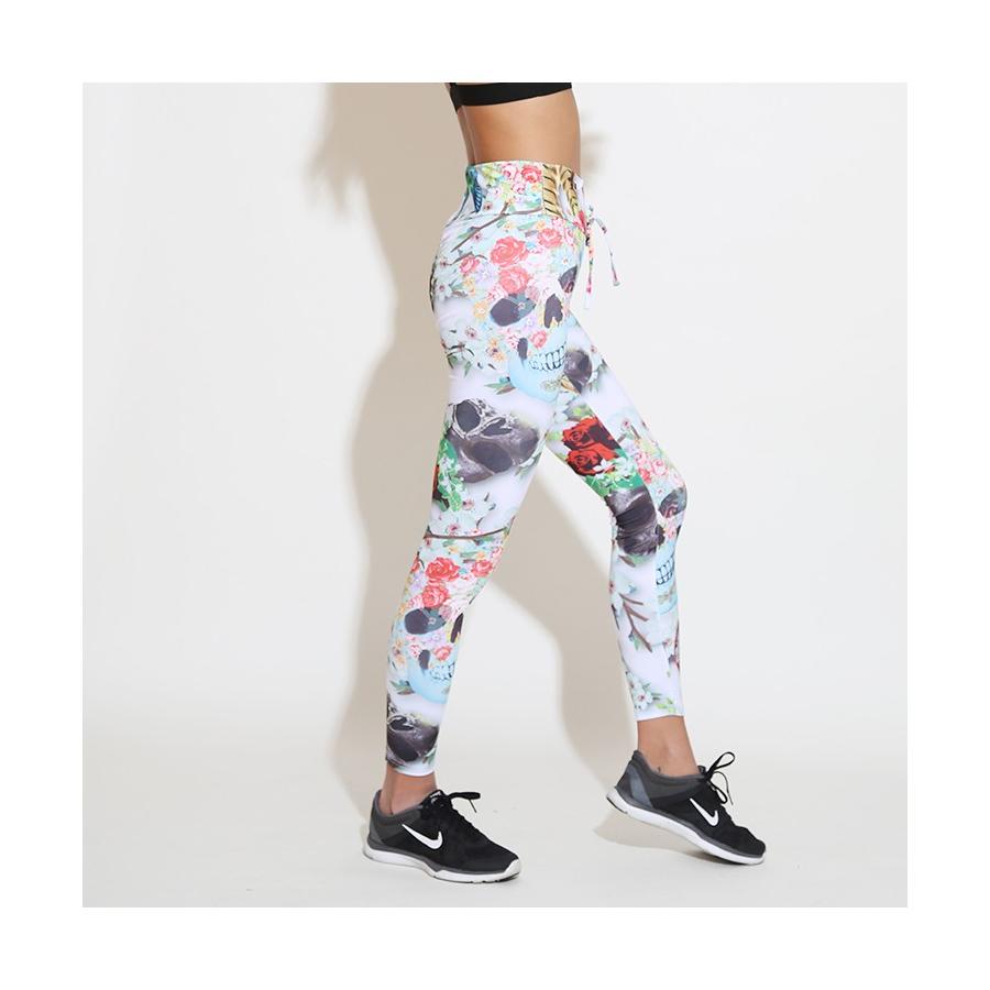 ヨガウェア おしゃれ ブランド ヨガレギンス ヨガパンツ レディース レギンス ハイウエスト スポーツパンツ スポーツウェア Lavia スカルフラワーレギンス Sw Pt Buysense 通販 Yahoo ショッピング