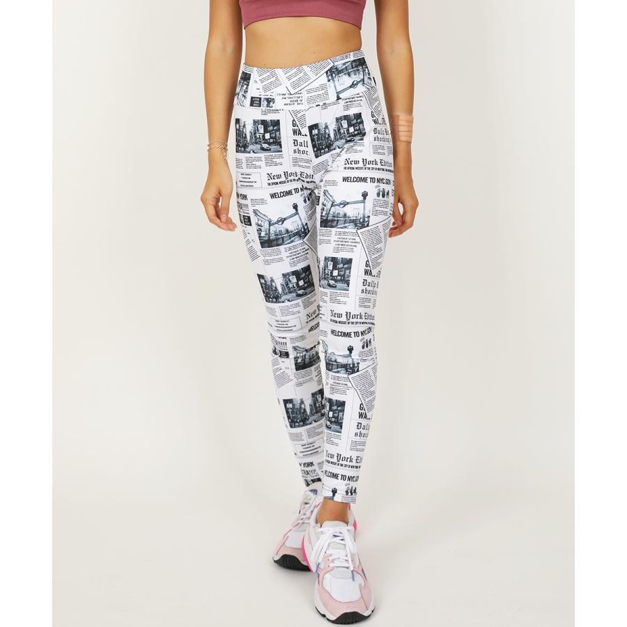 ヨガパンツ 柄 ヨガウェア おしゃれ ヨガレギンス スポーツウェア ブランド レディース レギンス スポーツパンツ スポーツウェア Lavia 英字柄レギンス Sw Pt Buysense 通販 Yahoo ショッピング