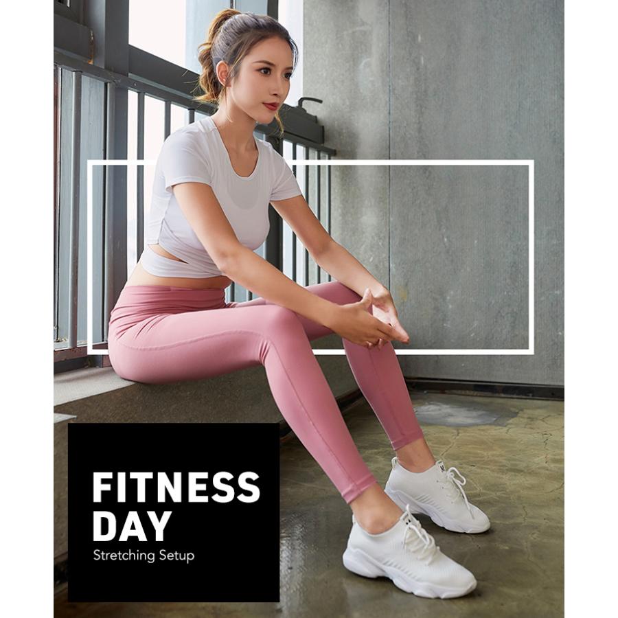 激安ブランド ヨガ 赤 レディース スポーツウェア ピンク 3点セット M フィットネス ジャージ