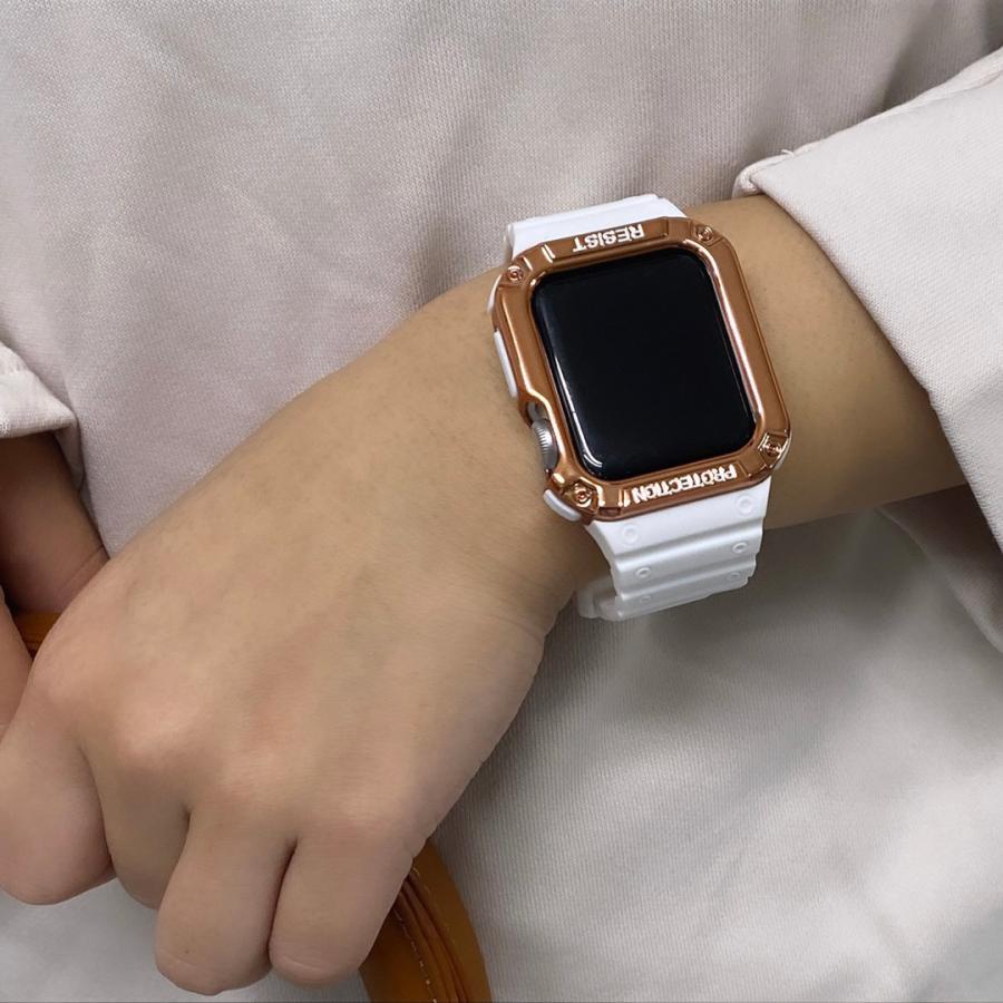 アップルウォッチ バンド ベルト apple watch レディース SE 38mm 40mm 42mm 44mm ブランド おしゃれ 可愛い 上品  高級感 バンパーバンド｜buysense｜26