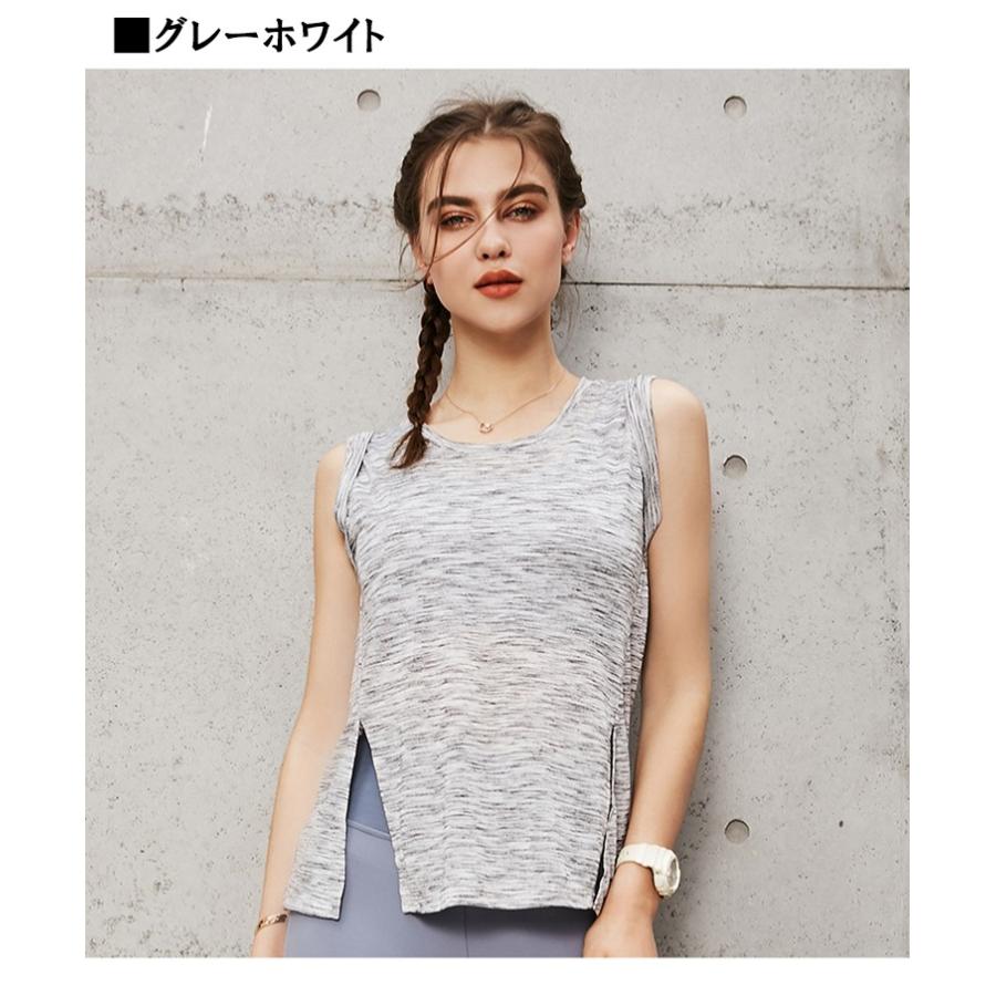 スポーツウェア レディース ヨガウェア ランニング トレーニング ジム フィットネス ウェア おしゃれ 安い Milanda ミランダ アークカット３カラートップ Yw Top Buysense 通販 Yahoo ショッピング