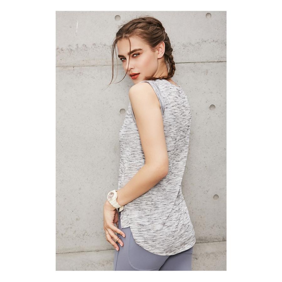 スポーツウェア レディース ヨガウェア ランニング トレーニング ジム フィットネス ウェア おしゃれ 安い Milanda ミランダ アークカット３カラートップ Yw Top Buysense 通販 Yahoo ショッピング