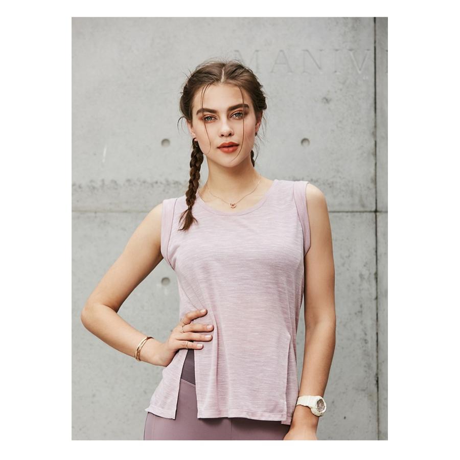 スポーツウェア レディース ヨガウェア ランニング トレーニング ジム フィットネス ウェア おしゃれ 安い Milanda ミランダ アークカット３カラートップ Yw Top Buysense 通販 Yahoo ショッピング