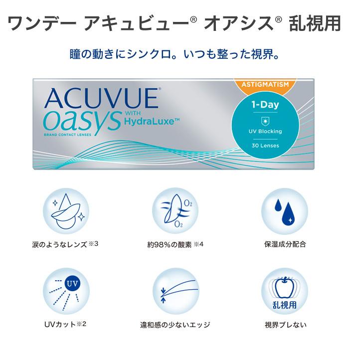 ワンデーアキュビューオアシス乱視用 2箱セット(左右各1箱)   【コンタクトレンズ 乱視用 1day ACUVUE OASYS 乱視用使い捨て 30枚入】｜buzz｜02