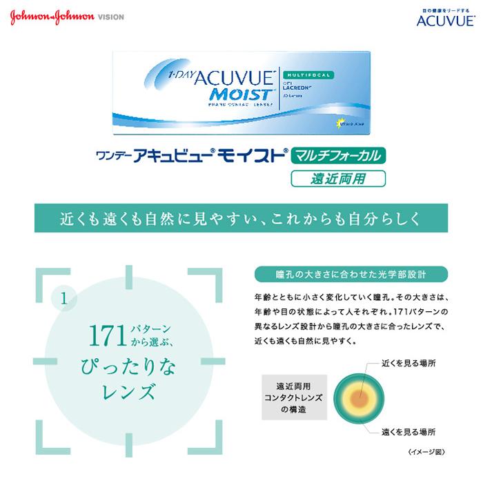 ワンデーアキュビューモイストマルチフォーカル   【 コンタクトレンズ 遠近両用 ワンデー 1day ACUVUE 30枚入 】 | ACUVUE | 01