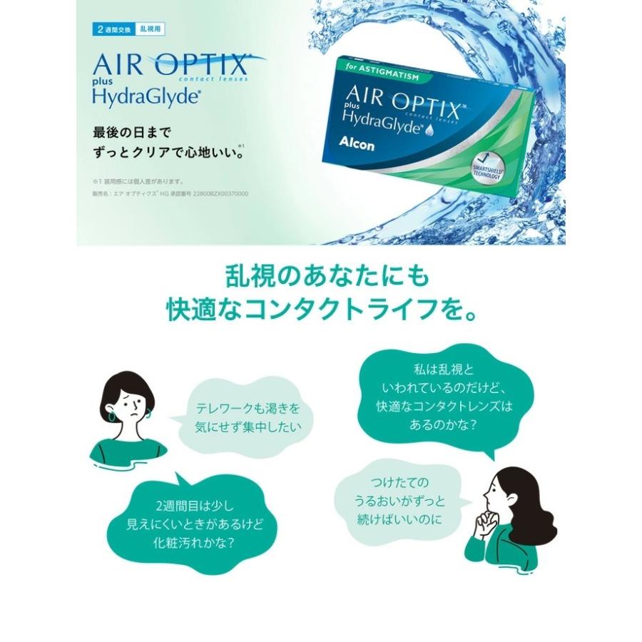 エアオプティクス プラス ハイドラグライド 乱視用   【 コンタクトレンズ 乱視用 2week 日本アルコン AIR OPTIX 2ウィーク 6枚入 】 | エアオプティクス | 03