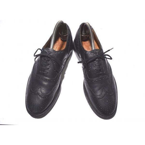 美品/オランダ王室御用達★ヴァンボメル★シボ革ウイングチップ:25.0/6.5/黒/グッドイヤー製法◆9G67 |  | 02