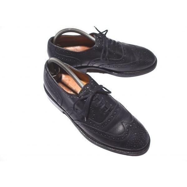美品/オランダ王室御用達★ヴァンボメル★シボ革ウイングチップ:25.0/6.5/黒/グッドイヤー製法◆9G67 |  | 03