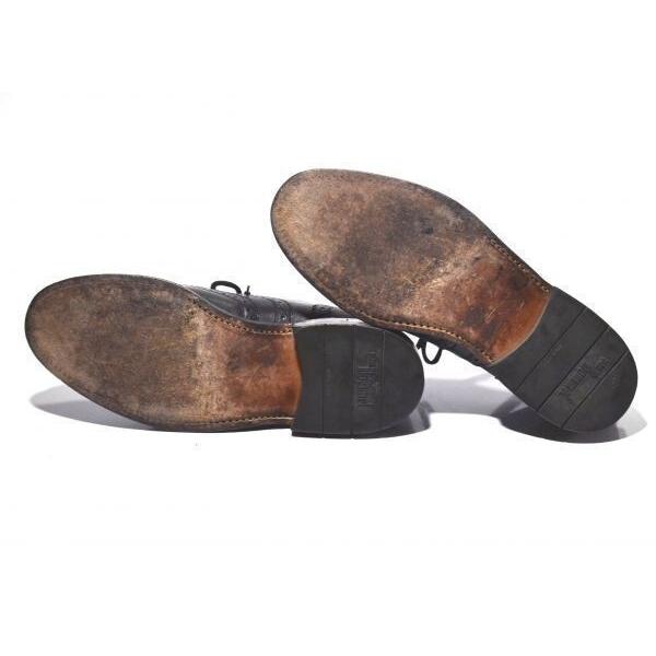 美品/オランダ王室御用達★ヴァンボメル★シボ革ウイングチップ:25.0/6.5/黒/グッドイヤー製法◆9G67 |  | 04