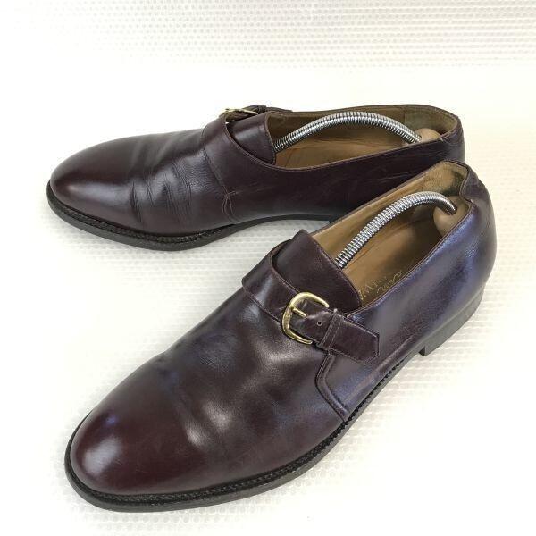 80s-90s/Vintage★Delmont American way★本革/グッドイヤー製法/モンクストラップ【10.5D/28.0/赤茶/BROWN】ビジネス/dress shoes◆A-87 | 