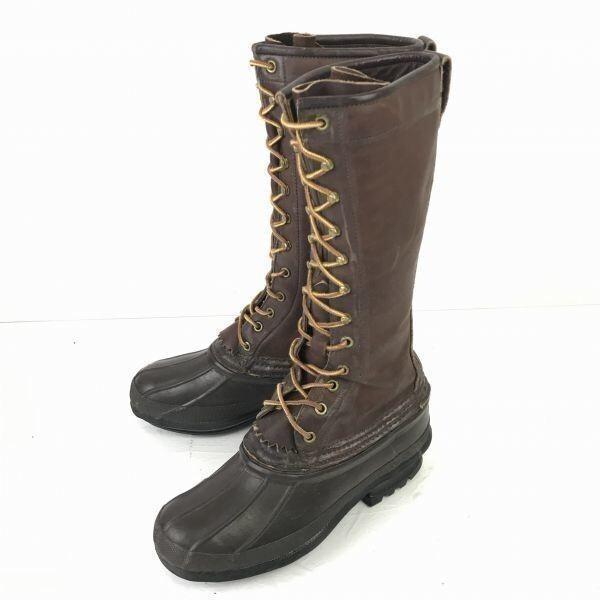 70s-80s?ビンテージ★SCHNEE'S★本革/ハンティングブーツ/ロングブーツ【6　23.5-24.0/茶】防水/ビーンブーツ/Vintage◆WB39-7 | 