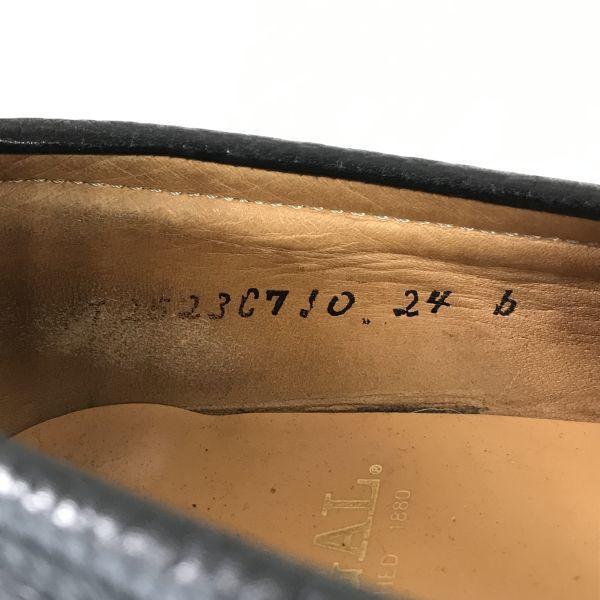 リーガル/REGAL★シボ本革/タッセルローファー【24.0/黒/BLACK】ビブラムソール/ビジネス/dress shoes◆F-41 |  | 07