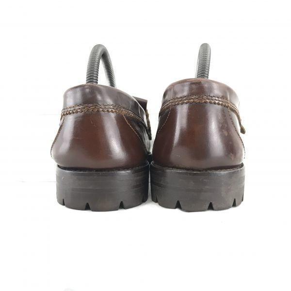 70s-80s頃?ビンテージ品★アメリカントラッカーズ/American trackers★本革キルトローファー【26.0-27.0/茶】イタリア製ラグソール◆XJ-111 |  | 02