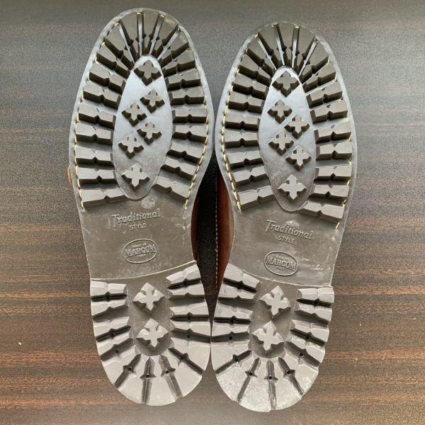 70s-80s頃?ビンテージ品★アメリカントラッカーズ/American trackers★本革キルトローファー【26.0-27.0/茶】イタリア製ラグソール◆XJ-111 |  | 05