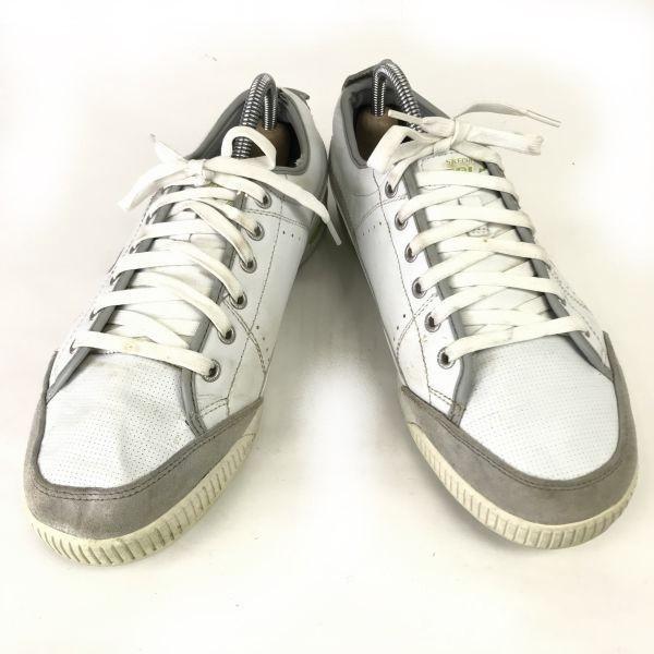 SKECHERS/スケッチャーズ★本革/レザーゴルフシューズ【27.5/白×グレー系】ソフトスパイク◆J-67 |  | 01