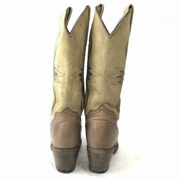 80s-90s?USA製ビンテージ★FRYE/フライ【6.5B　24.0/ベージュ】本革/グッドイヤー製法/ペコスブーツ/ウエスタン/Vintage boots◆WB31-12 |  | 02