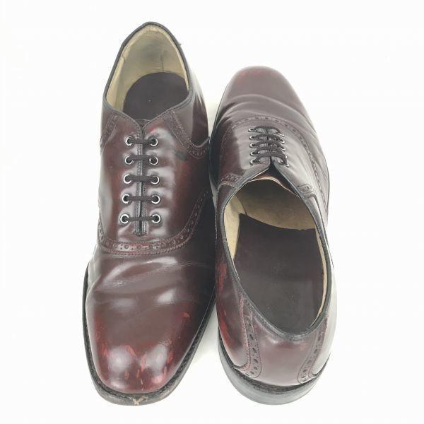 80s以前ビンテージ★ジョンストン&マーフィー★本革/グッドイヤー製法/ホールカットスタイル/サドルシューズ【28.0程度/赤茶】◆H-72 |  | 04
