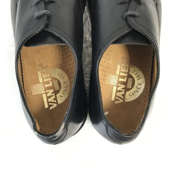 オランダ老舗★VAN LIER/ヴァンライアー★本革/サービスシューズ/プレーントゥ【28.0/M/黒/BLACK】ビジネス/dress shoes◆B-60 オランダ老舗☆VAN LIER/ヴァンライアー☆本革/サービスシューズ