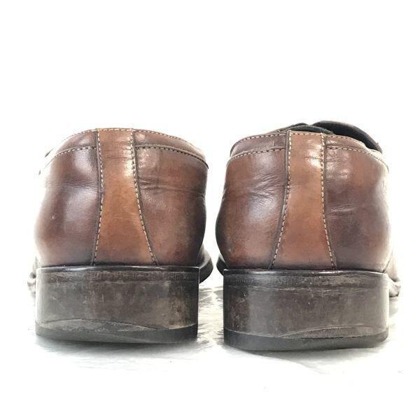 Made in Italy★CARLO MEDICI/カルロメディチ★本革/ロングノーズ/Uチップ【41/25.5-26.0/茶/BROWN】ビジネス/dress shoes◆D-71 |  | 02