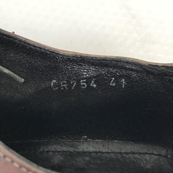 Made in Italy★CARLO MEDICI/カルロメディチ★本革/ロングノーズ/Uチップ【41/25.5-26.0/茶/BROWN】ビジネス/dress shoes◆D-71 |  | 05