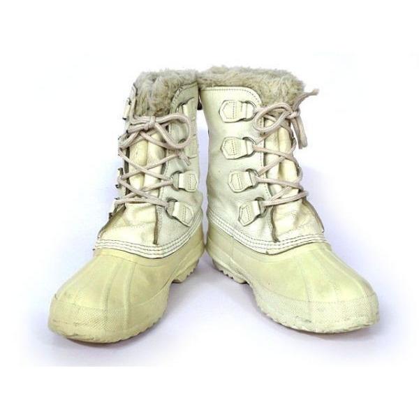 カナダ製/ビンテージ品☆SOREL/ソレル【24.5-25.0-25.5程度/白】本革